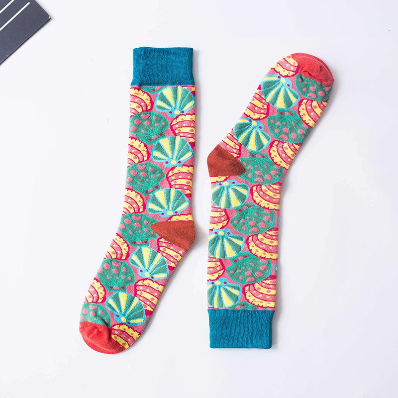 Cartoon Anime Women's Cotton High-top Mid-calf Retro Casual Sports Socks