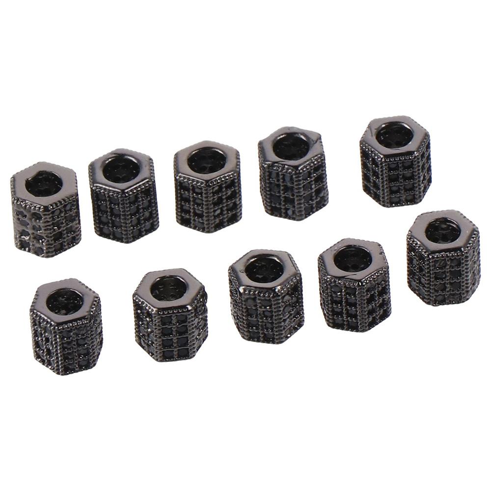 

Циркон с большим отверстием, подвески, бусины, шестигранные кубические шестигранные бусины для браслета «сделай сам»