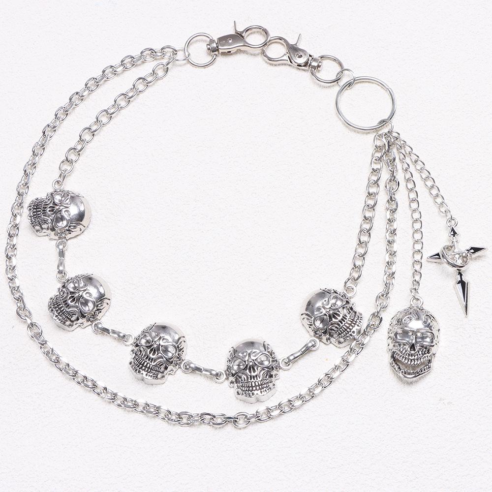 Skull Multi-layer Waist Chain: Trendy Metal Chain for Hip Hop Jeans