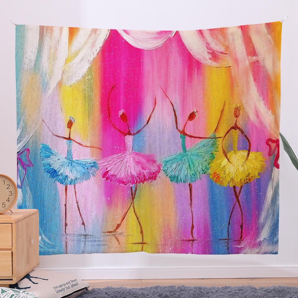 Tapestry Oil Painting Series Hanging Cloth Hanging Digital Cretonne Bedroom Bedside Background Cloth