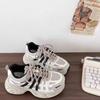 2025 spring new popular thick-soled heightened mesh dad shoes women's color matching lace-up versatile sports and leisure shoes