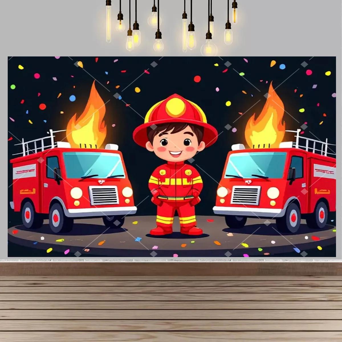 Firefighter fire rescue themed birthday party