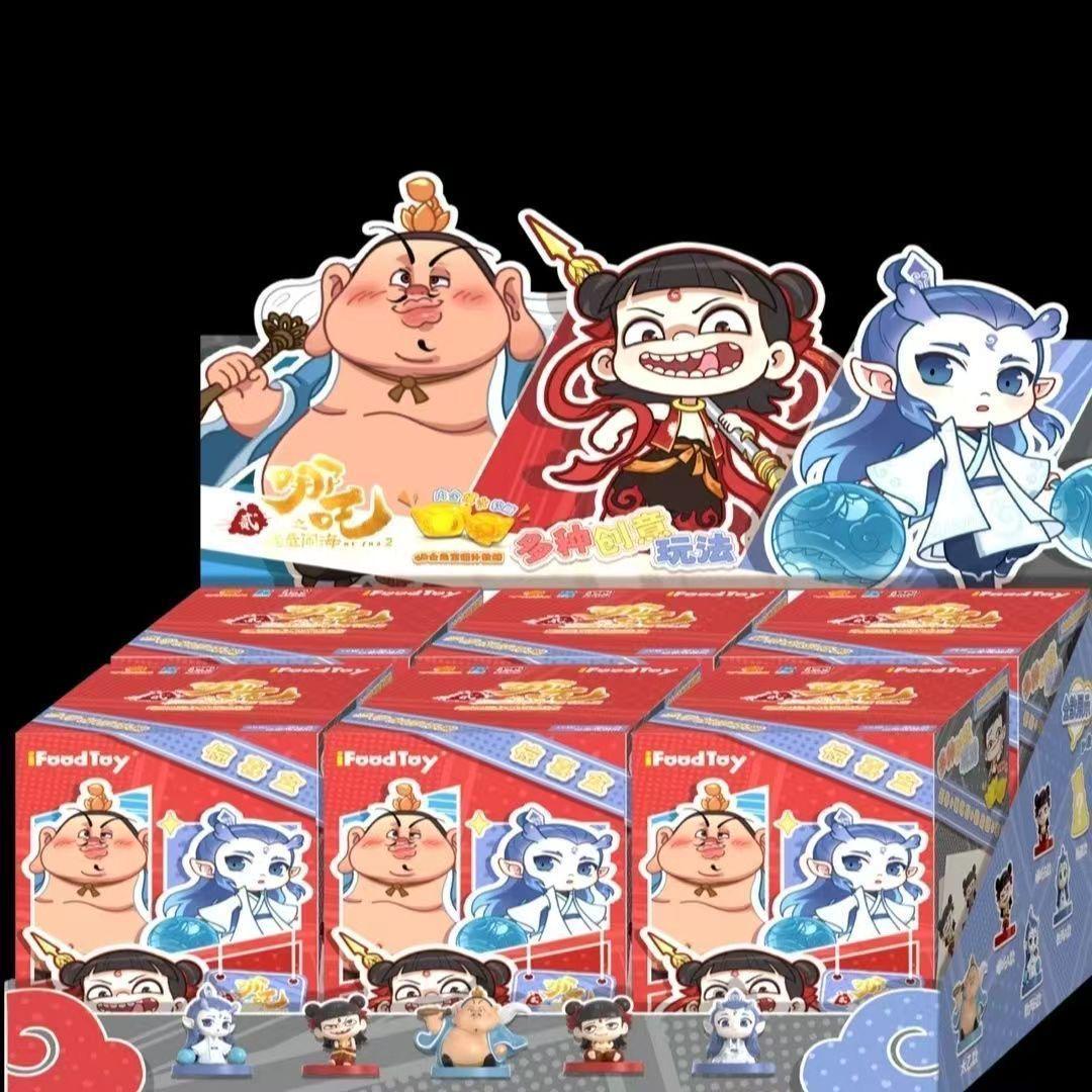 

Фигурка Нэчжа - Серия «Ребенок-демон, будоражащий море», Реплика из фильма об Ао Бине, Подарок-украшение в слепой коробке