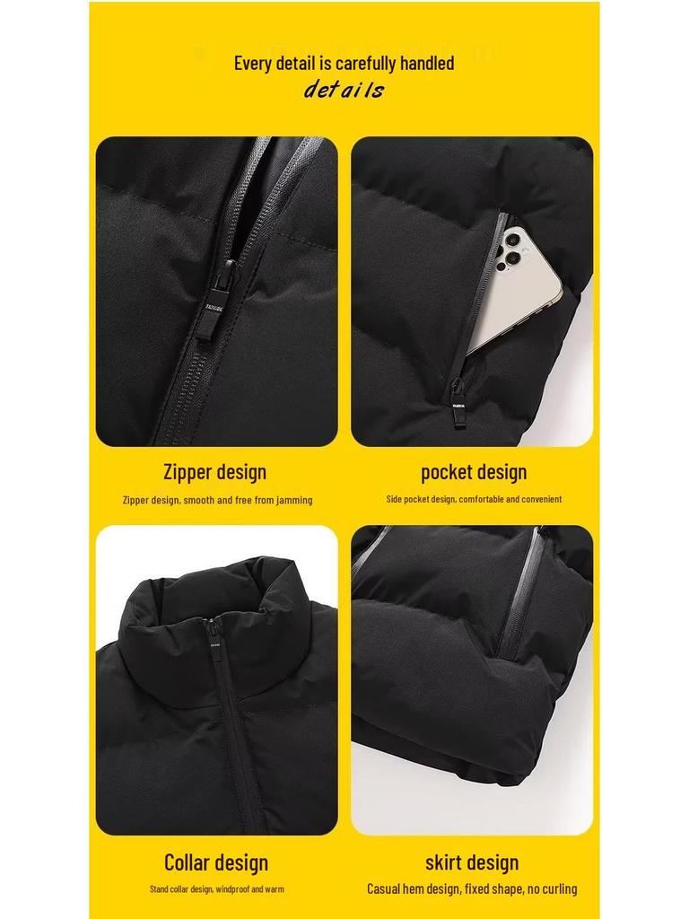 Herre Lett Bomull Ermeløs Vest - Varm Overbekledning for Vår, Høst og Vinter