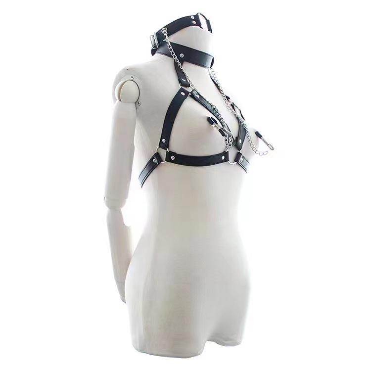 Pu Leather Sex Waist Chain Punk Club Bondage Kit Bondage Belt Gothic Sex Woman Harness Garter Body Bondage Strap Belt Lingerie
