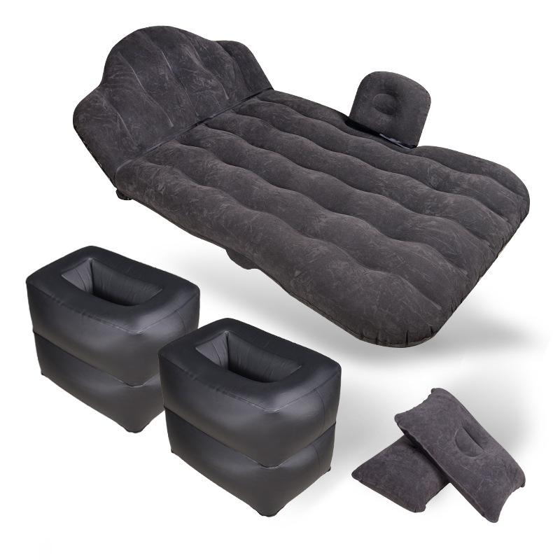

Волнообразный узор поставляется с головным убором для внедорожника, надувная кровать на заднем сиденье, флокированная, влагостойкая, кемпинговая, комфортная кровать для путешествий в автомобиле чёрный