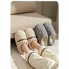 Wear Resistant, Anti Slip, Lightweight Plush Slippers with Warm and Thick Soles for Couples, Home Warming Cotton Slippers In Winter