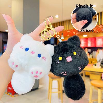 Chaveiros de Gato Tuantuan de Pelúcia, Pingentes, Bonecos Fofos de Casal, Brinquedos de Pelúcia, Mochilas, Acessórios, Mochilas Escolares