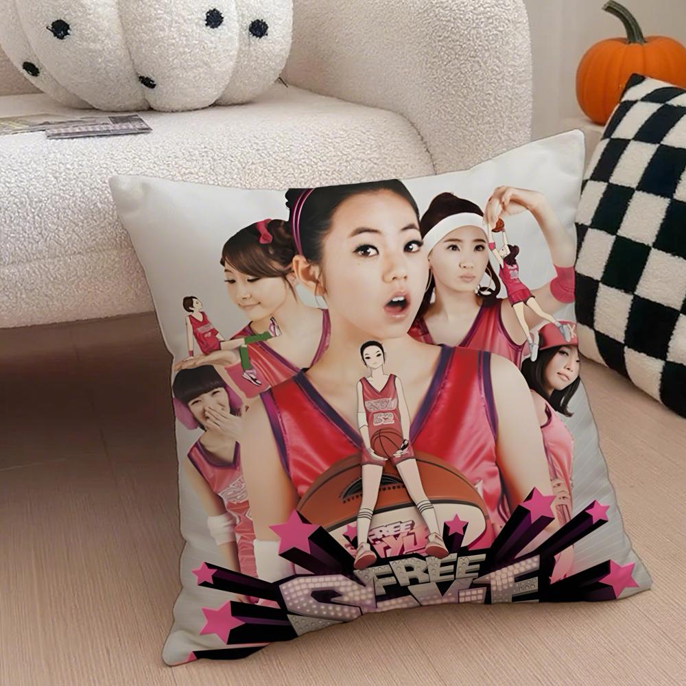 Girlgroup Retro Wg W-Wondergirls Cushion Cover Throw Pillow Cover Hidden Button Durable Polyester Chair Cushion