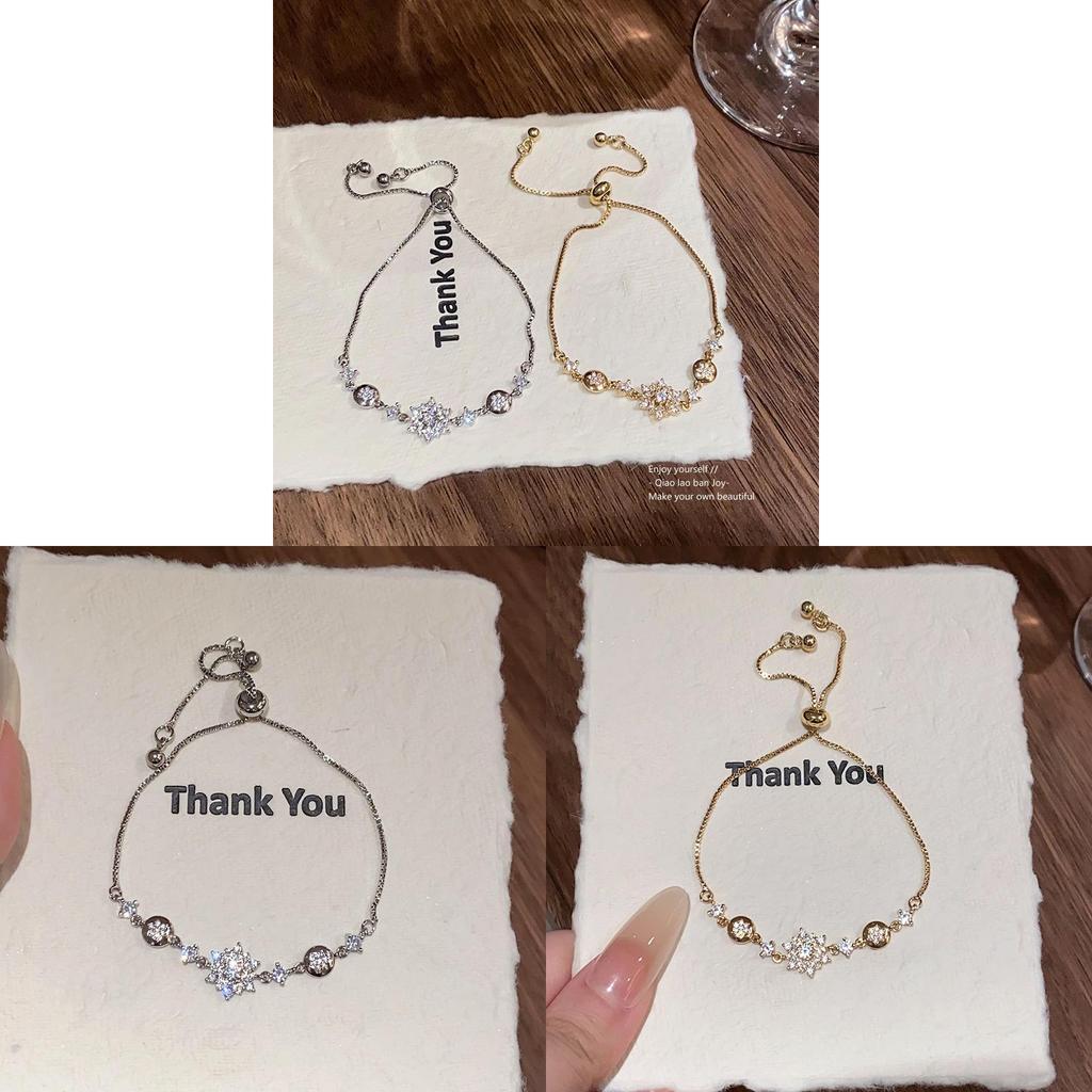 Zircon Flower Hand Chain For Women Light Luxury Styled For Gift Or Daily Wear