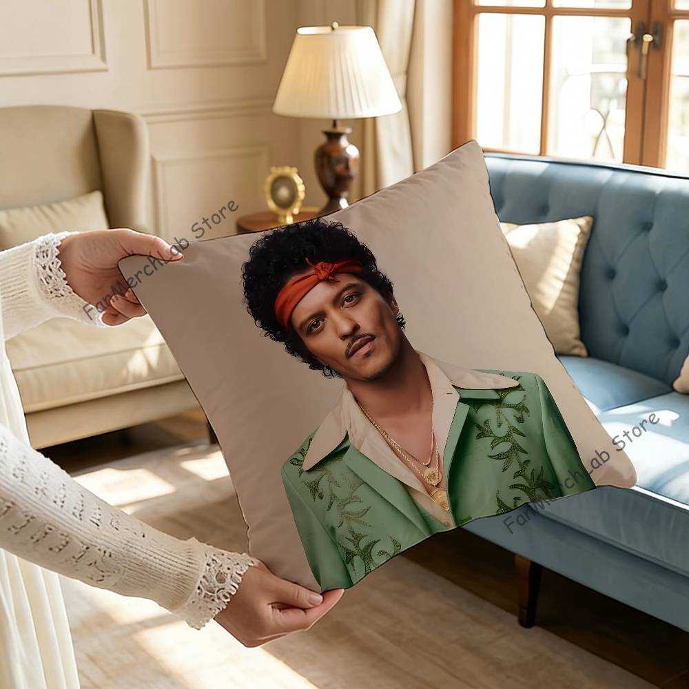 Singer BBruno MMars Printed Pillow Cover Cushion Case Simple Sofa Pillow Case No Pillow Core