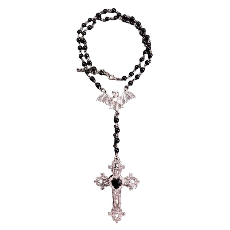 Elegant Beads Necklace Gothic Religious Necklace Pendant Necklace Neck Jewelry Modern Jewelry Present for Man and Women