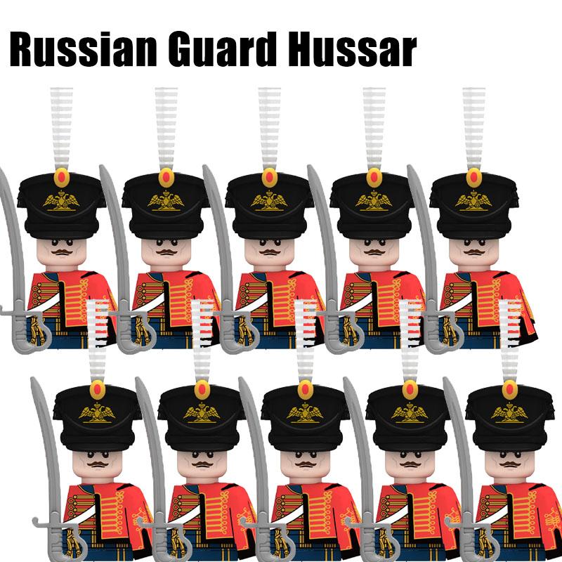 Kids Toys Napoleonic Wars Building Blocks 10pcs/lot Fusilier Lancer Soldiers Mini Action Figures Toys For Kids Christmas Gifts