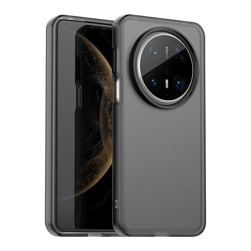 

Противоударный чехол конфетного цвета для Huawei Mate 70 Pro Матовый прозрачный чехол Huawei Mate 70 Pro+ Чехол для Huawei Mate 70 Pro Чехол For Mate 70 Pro чёрный