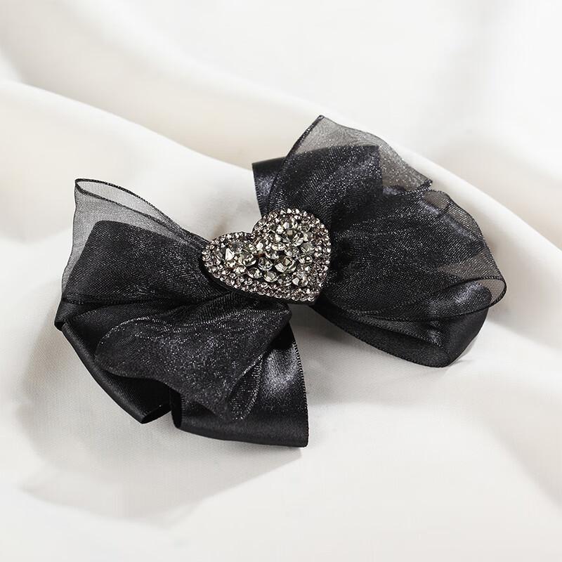 CHIMERA Bun Hair Clip, French Bow Barrette, Half-Up Hairpin, Hair Accessory, Black