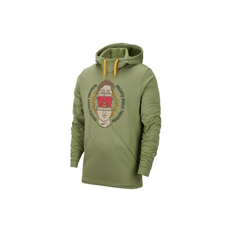 Nike Therma Abstract Pattern Pullover Training Green Men s CK4585-324 L