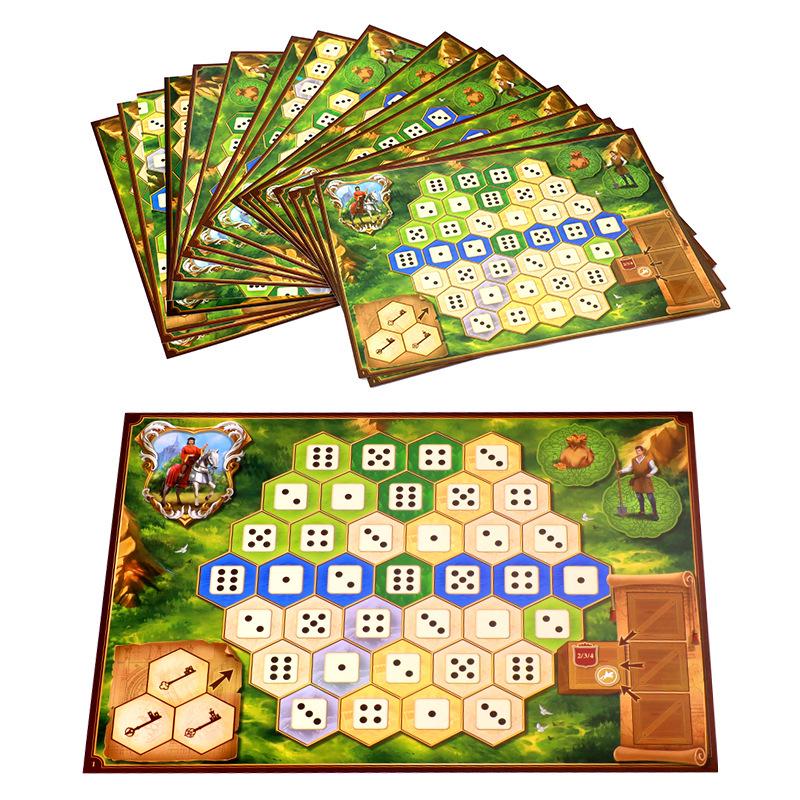 Burgundy Castles: High-Quality Chinese Edition Strategy Table Game with Expansion Map