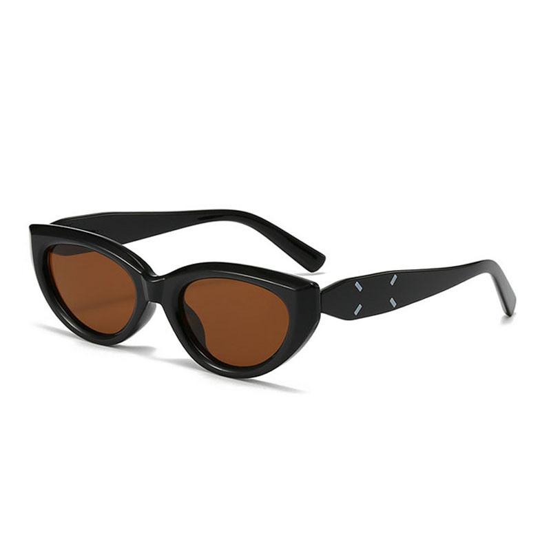 Oversized Cat Eye Sunglasses Women Uv400 Fashion Trendy For Streetwear BrownFrameGrayLenses