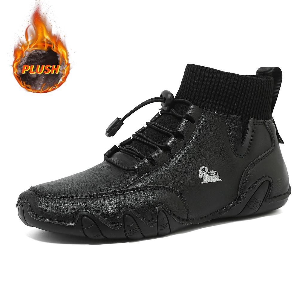 Fashion Luxury Men Chelsea Leather Boots Fashion Casual Sneakers Outdoor Comforts Platform Walking Shoes Classic Men Boots Botas Hombre