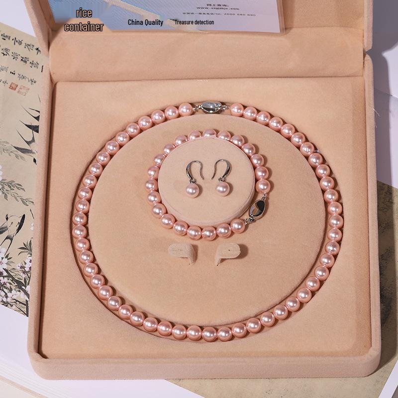 Mother-of-Pearl Shell Bead Necklace for Women - Perfect Mother's Day Gift