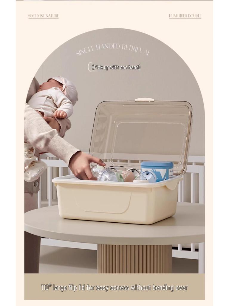 Cutlery & Bottle Drying Rack with Dustproof Lid for Baby Utensils