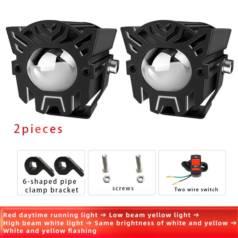 Motocykly LED reflektor Pomocný projektorový objektiv Přední světlomet Mlhová světla pro ATV SUV Offroad Traktor Truck 4x4 Universal
