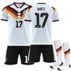 Kits de Fútbol Personalizados con Nombre para Adolescentes, Niños y Adultos 2026 Alemania Local #17 WIRTZ Conjunto de Camiseta de Entrenamiento Deportivo con Calcetines