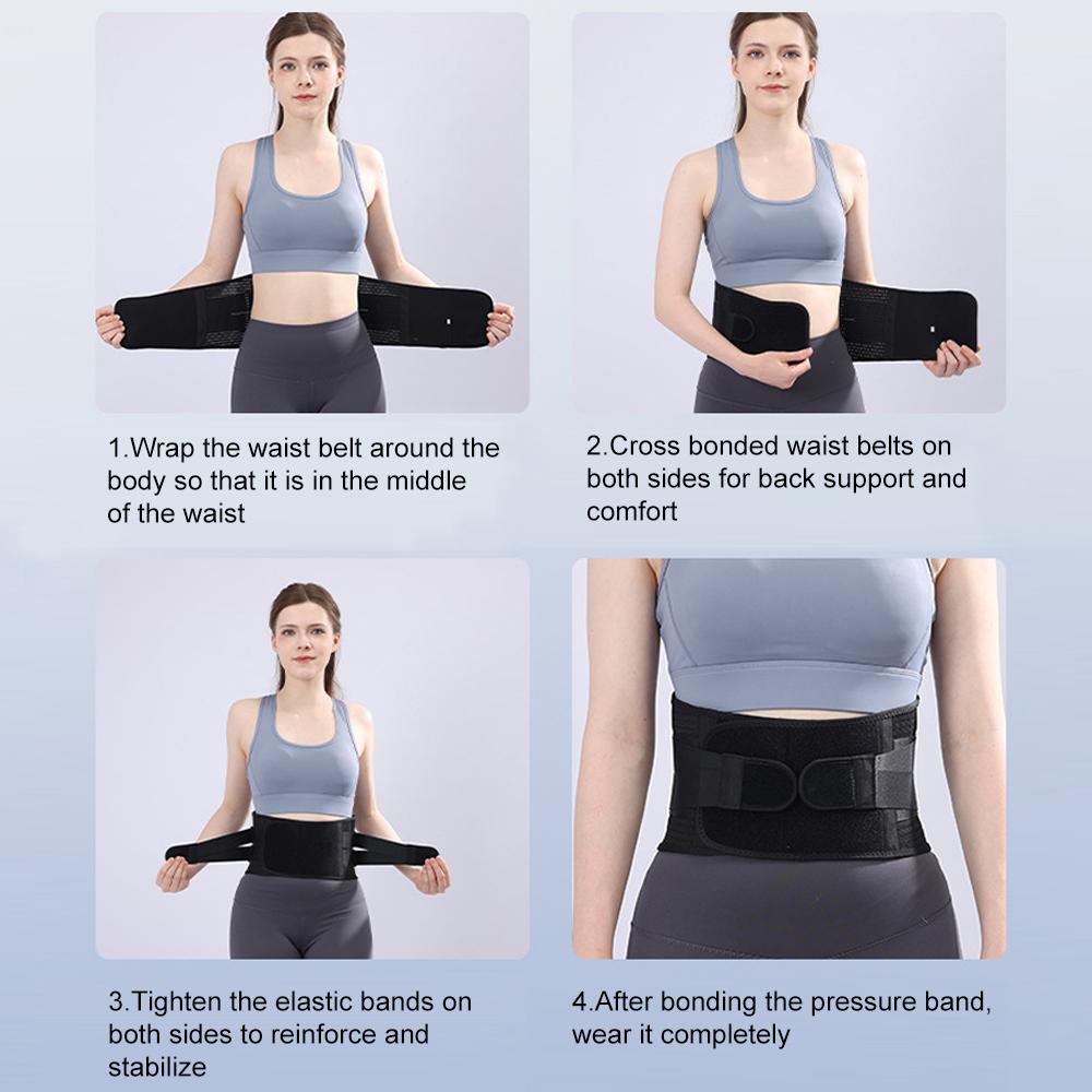 Ortez pleców na skoliozę - Pas podtrzymujący lędźwiowy dla mężczyzn i kobiet z regulowanym paskiem - Oddychający stabilizator lędźwiowy na rwę kulszową do pracy