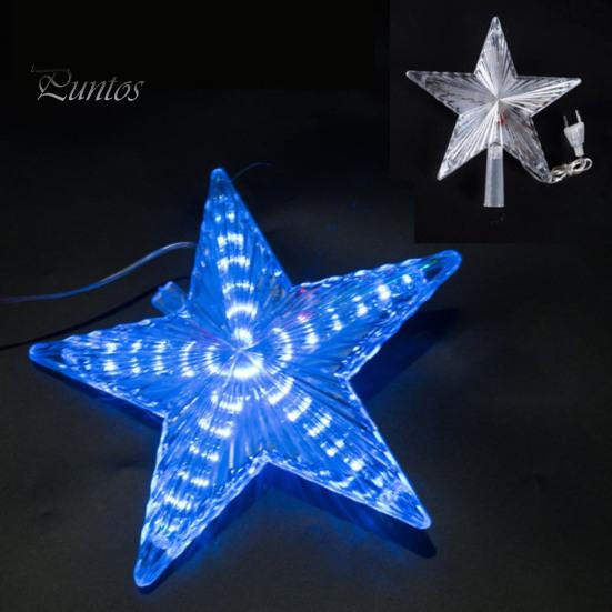 Hvězda na vánoční stromeček s LED světlem Kreativní tvar Plug-Play IP65 Vodotěsná zářící pěticípá hvězda Vánoční ozdoba na strom