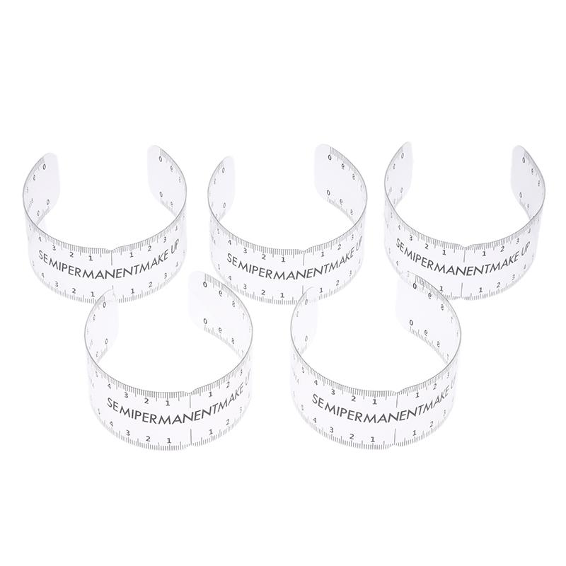 1/5Pcs Universal Reusable Semi Permanent Makeup Guide Ruler Measure Tools Eyebrow Stencil Template Grooming Brow Shaping Styling