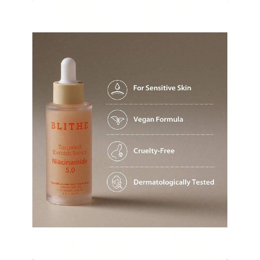 Blithe Niacinamide 5% + Tranexamic Acid 3% Serum 30ml , Dark Spot Corrector - Vitamin B3 Niacinamide For Face, Skin Soothing Cica & Allantoin
