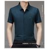 Men's Ice Silk Business Shirt Short Sleeve Anti-wrinkle Iron-free Seamless Shirt Highly Elastic Comfortable Wear Gift for Man
