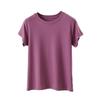 2025 Women's Slim-Fit Short-Sleeve Summer T-Shirt with Straight Shoulders and Round Neck