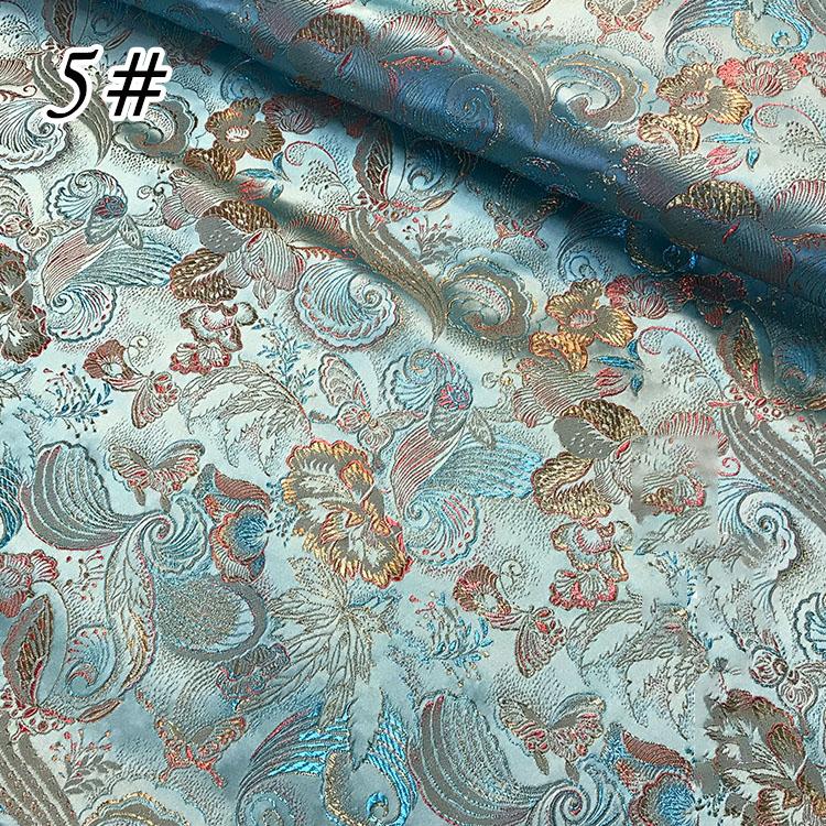 

Butterfly love flower brocade handmade diy thick brocade jacquard cheongsam fabric handmade diy cloth 75CM*50CM 50cm x 75cm