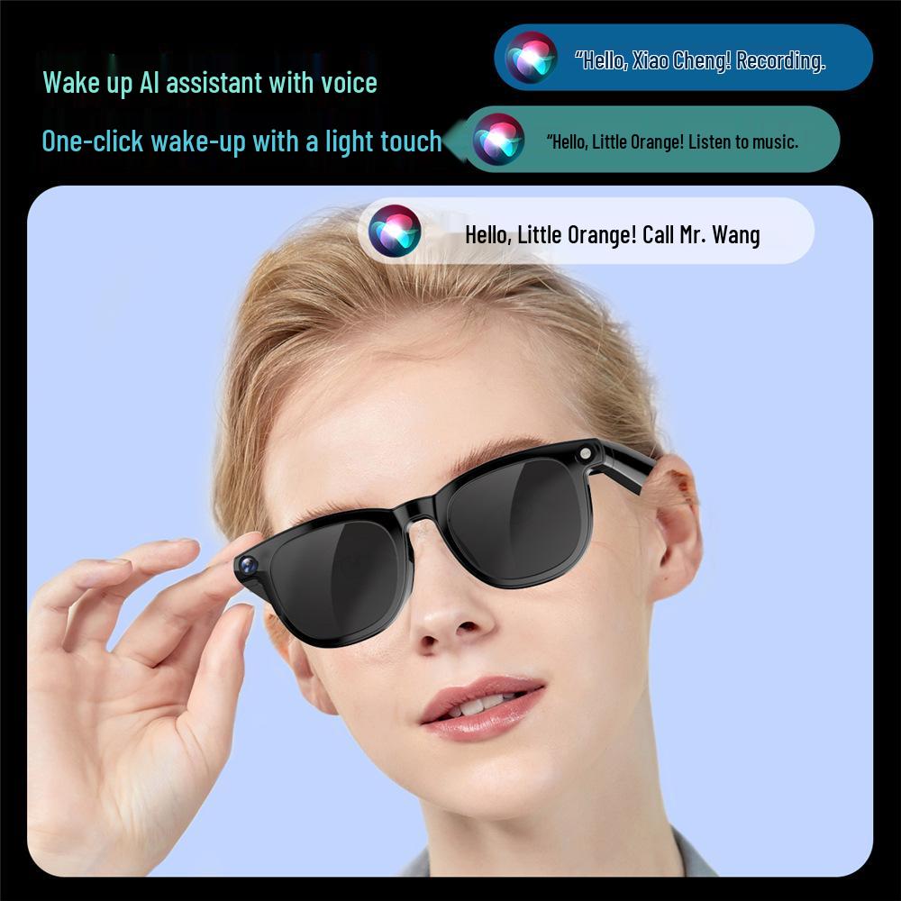 AI Smart Glasses with 800W Camera, Anti-shake, Photo Translation, Call Recording, Voice Assistant - Model CY01-01