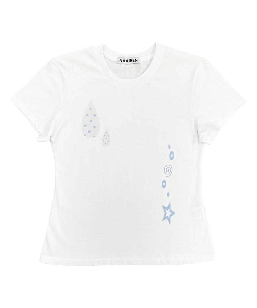 Naien Tier Star Slim Fit Short Sleeve T-Shirt White