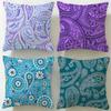 Paisley Pattern Cushion Cover Soft EasyWash Pillow Case Versatile for Couch Bed Travel and Office