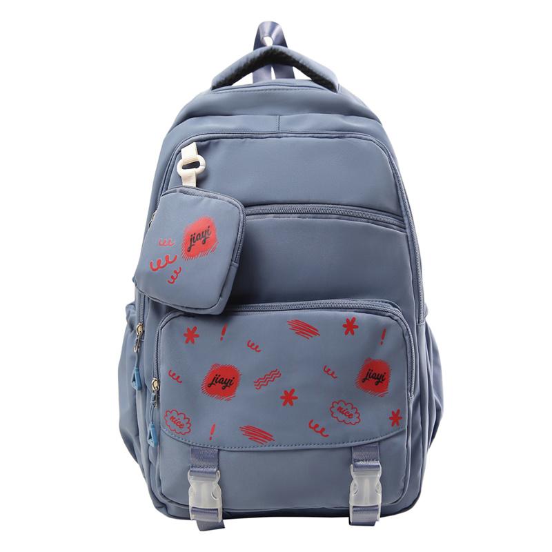 Schulranzen für Studenten mit großer Kapazität, bedruckter Damen-Campus-Rucksack