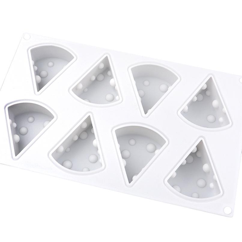 8-hole Food Grade Silicone Cheese Silicone Mousse Cake Mold Dessert Pudding Mold Cake Decorating Tools Spot Wholesale