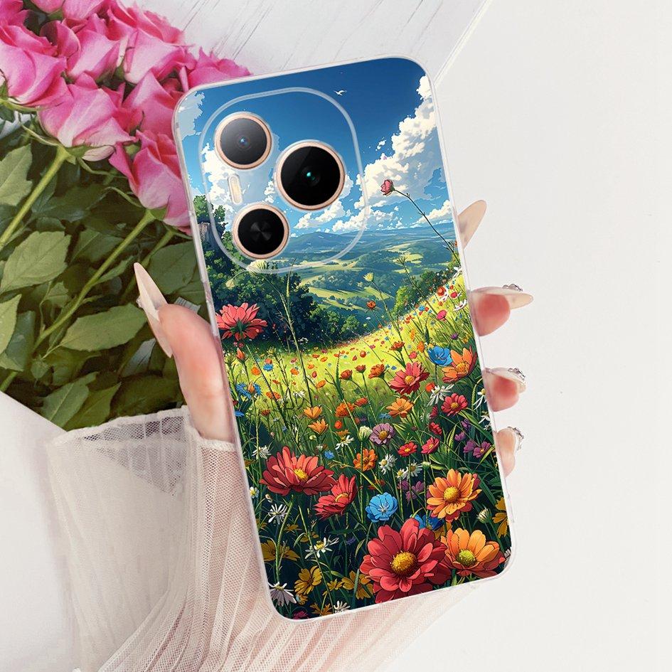 For Honor Power 5G Case DVD-AN80 DVD-AN00 Shockproof Cover Fashion Flower Marble Soft Silicone Fundas For Honor Power 2025 Coque