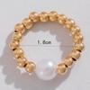 French Style Niche Versatile Bead Index Finger Ring Women's Jewelry Simple Design Imitation Pearl Single Ring Women