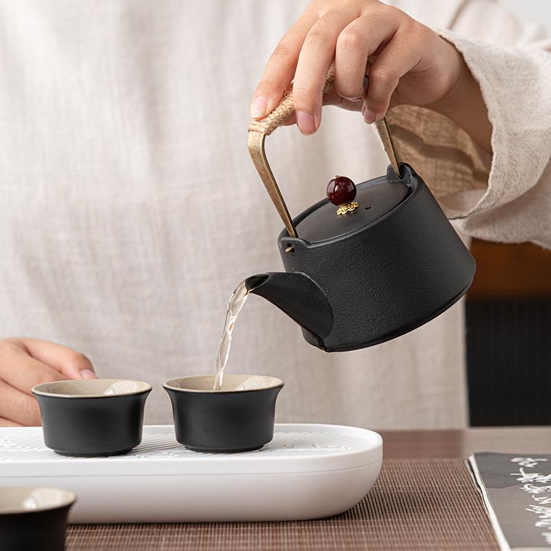 Kung Fu Tea Set Household Living Room Complete Set Of Travel Equipment Simple Office Tea Making Teapot Teacup Tea Tray