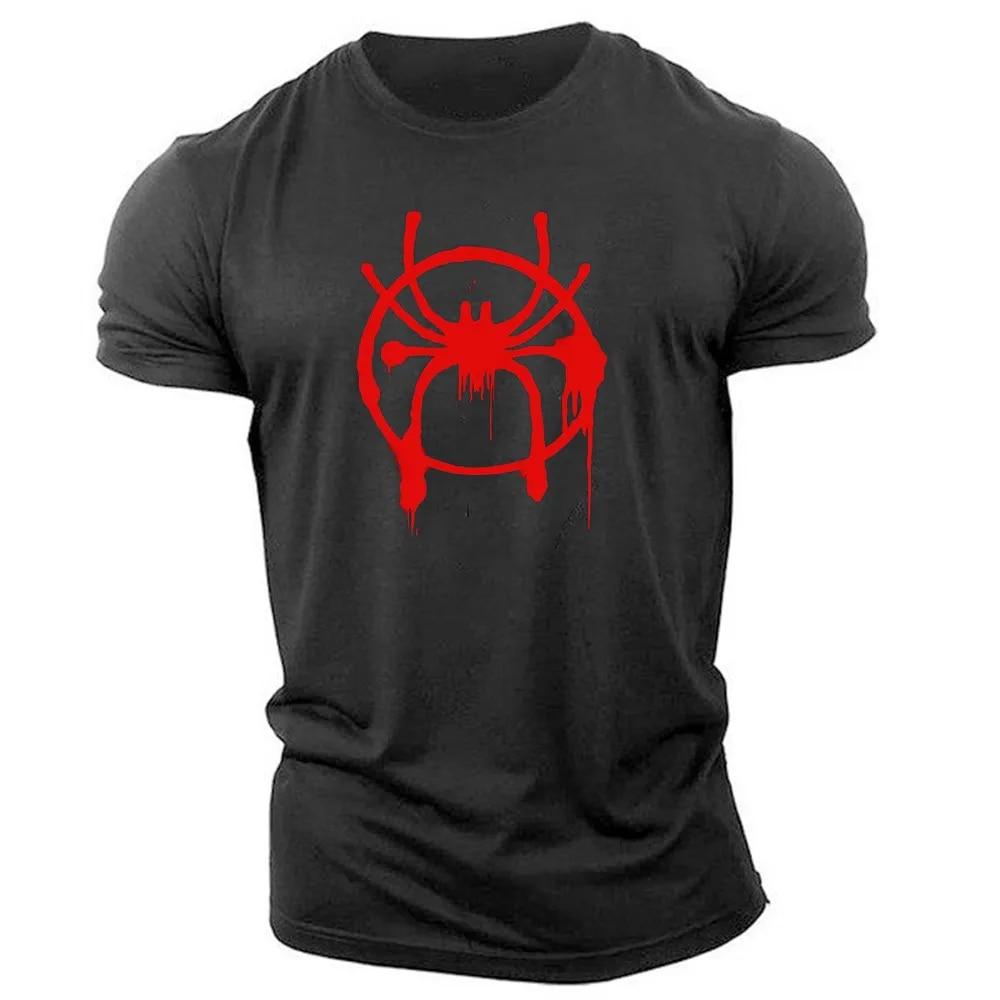 Summer Casual Sports Fashion 3D Printed Spider Adult Crewneck Short Sleeve Large Size Men's T-shirt Loose Quick Dry Comfortable