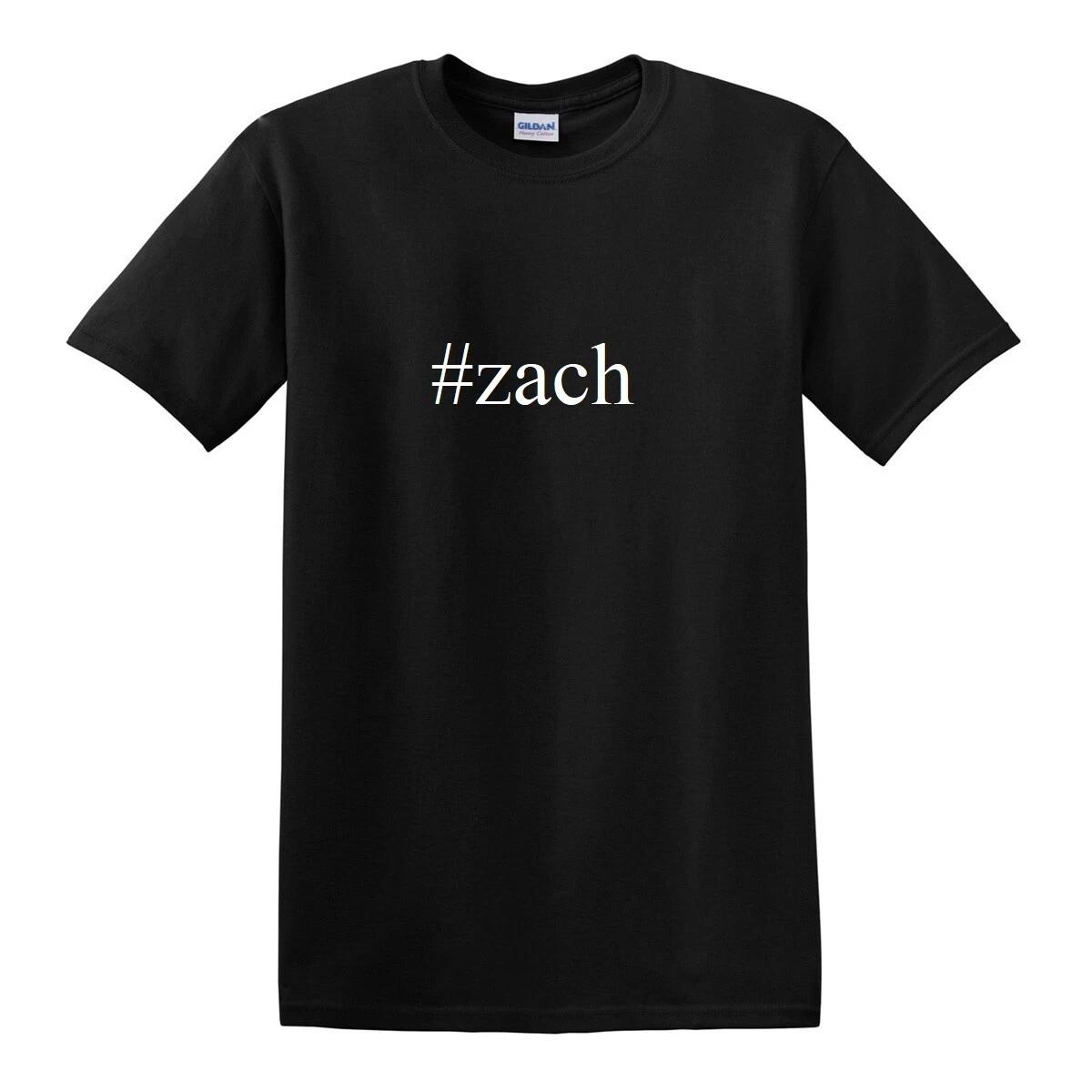 Hashtag Zach Rare Tee Shirt #zach Birthday Gift Funny Present Name Black T-Shirt 3XL