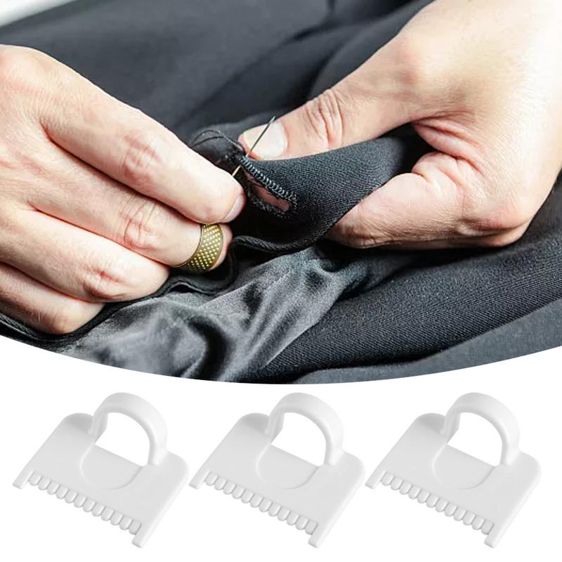 Sewing Gauge 3X Small Sewing Needle Gauges Multifunctional Crafting Measuring Tools Finger Protector Edge Stitching Lock For