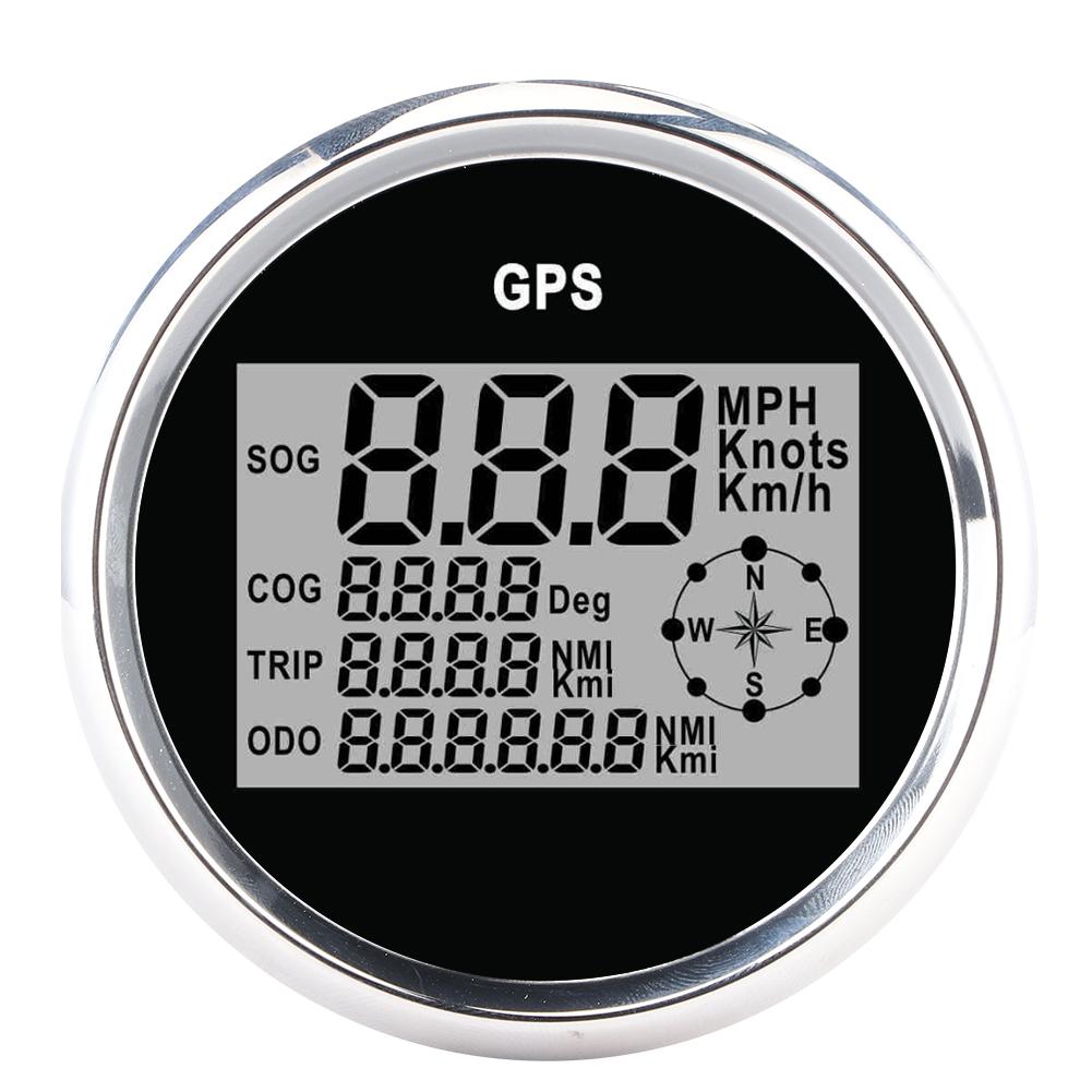 3.3in 12V 24V GPS Speedometer with Backlight Digital Gauge 0‑999 Knots KM H MPH for Car Boat Yacht Vessel