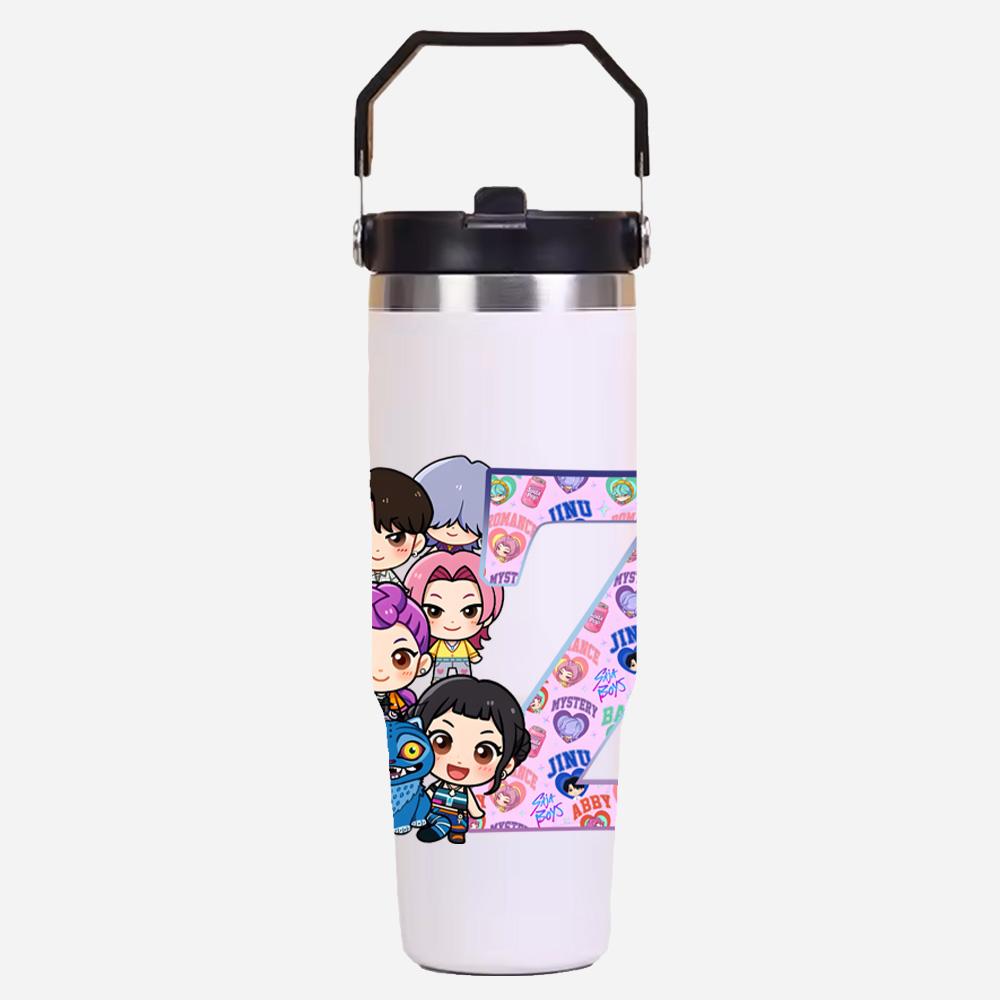 30Oz Anime K-Pop Demon Hunters Stainless Steel Vacuum Cup Hot Cold 6-12 Hours Retention Eco Friendly Bpa Free Largeautomotive Holder Flask Kid Gift