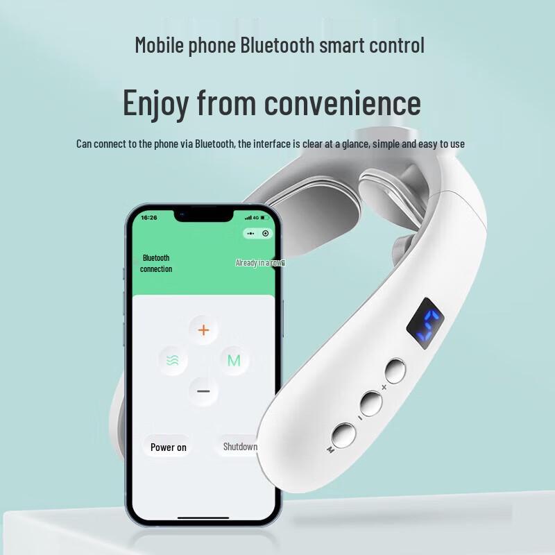 Jiancheng Smart Neck Massager with Heat and Bluetooth
