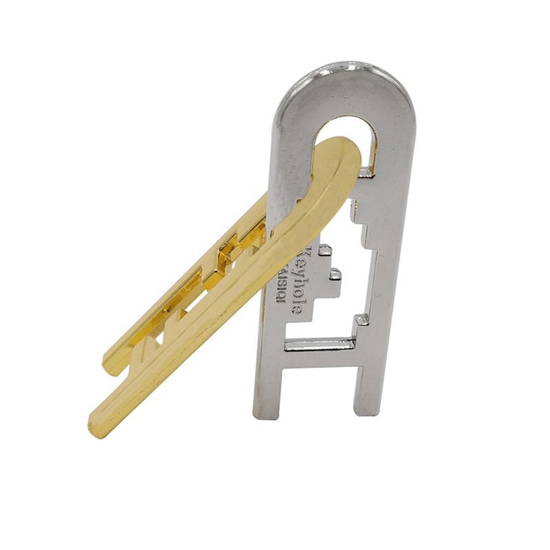 Magic Ladder Lock Puzzle Disentanglement Brain Teaser Metal  Baffling IQ Logic Test Educational Toys For Kids Teens Adults