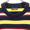GYMPHLEX Border Pattern Short Sleeve T-shirt L Navy Women Used